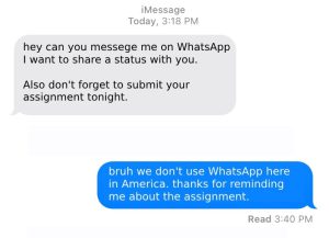 why americans dont use whatsapp